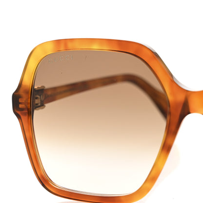 Gucci Acetate Oversize Rectangle Frame GG1072S Sunglasses Tortoise 7 of 8