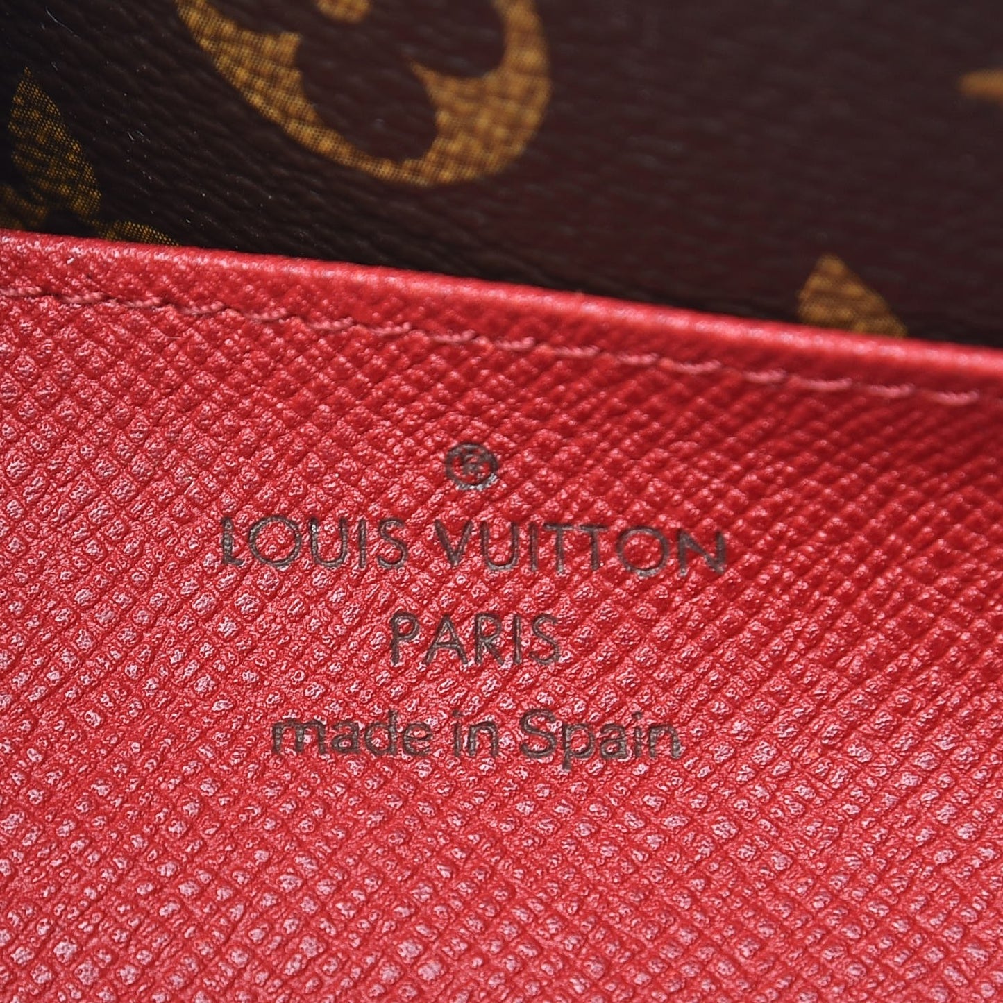 Monogram Emilie Wallet Red