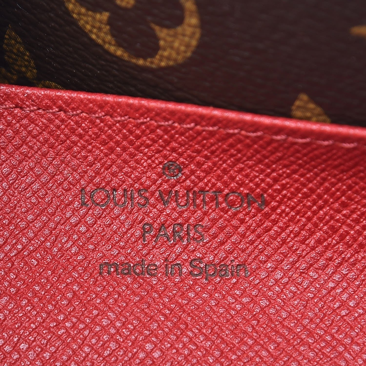 Louis Vuitton Monogram Emilie Wallet Red 6 of 13