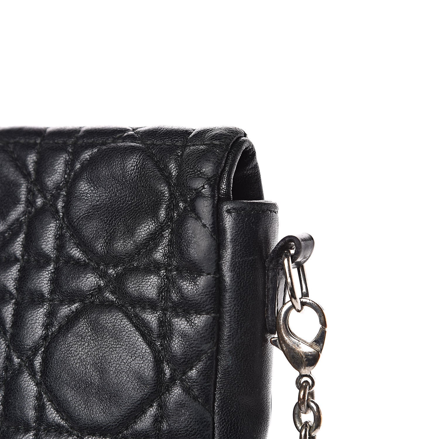 Christian Dior Lambskin Cannage New Lock Pouch Black 13 of 17