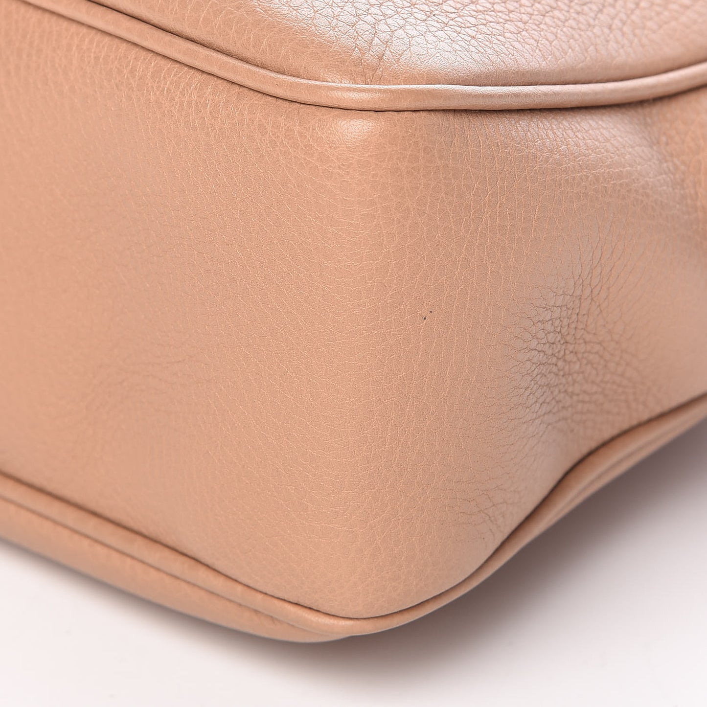 Pebbled Calfskin Small Soho Bowler Camelia