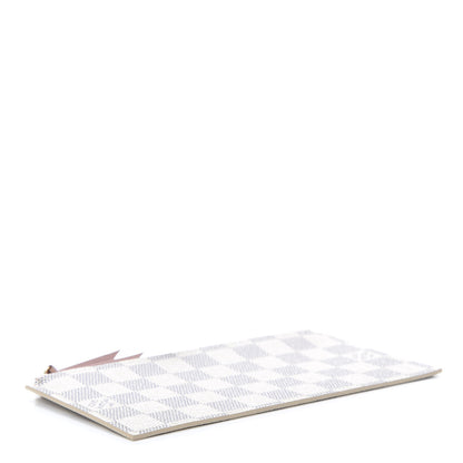 Louis Vuitton Damier Azur Felicie Chain Wallet Zippered Insert Rose Ballerine 4 of 6