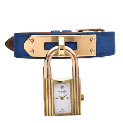 Hermes Stainless Steel Courchevel 20mm Kelly Cadena Quartz Watch Bleu France 1 of 7