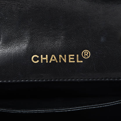 Chanel Lambskin Quilted Single Flap White Black 5 of 18