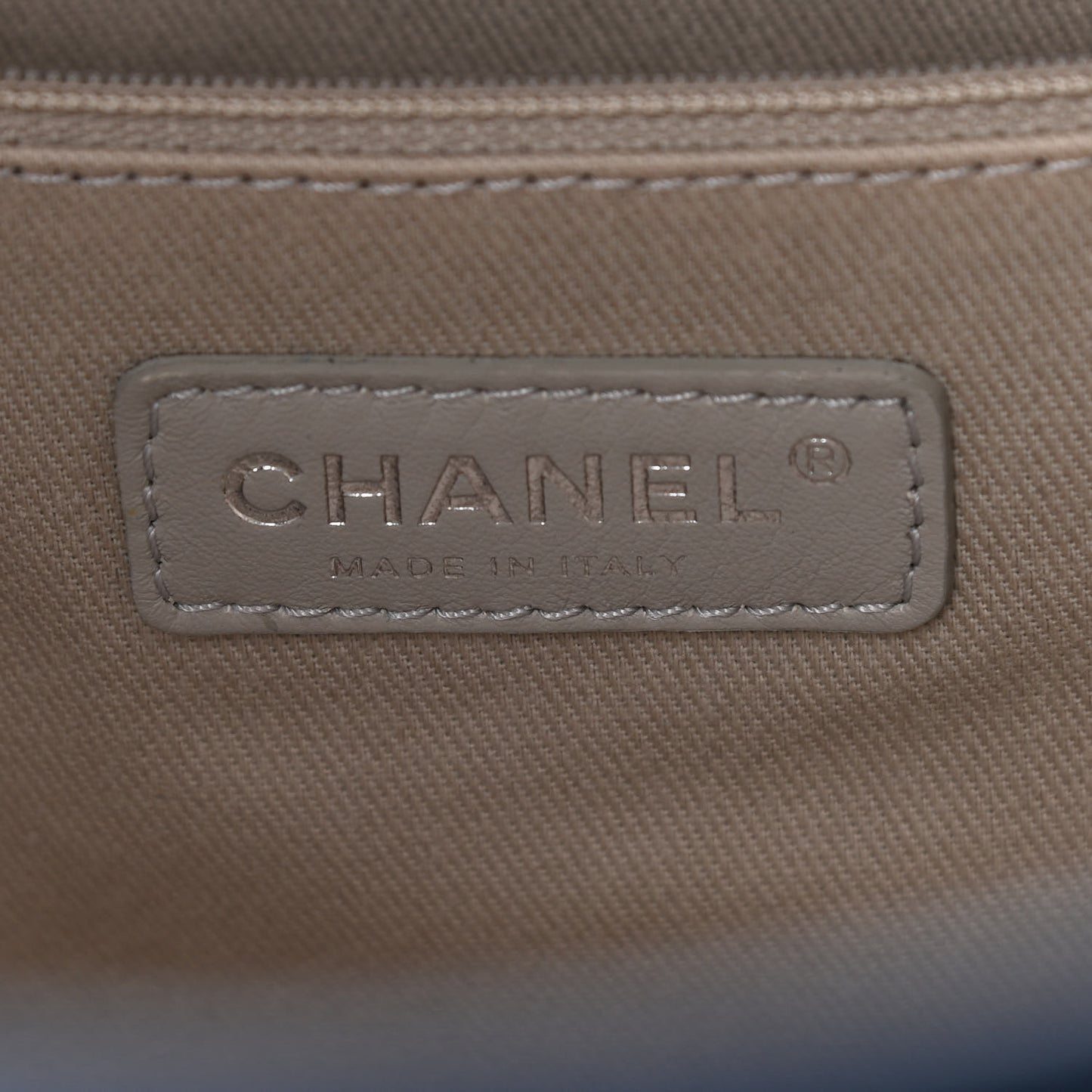 Glazed Calfskin Medium Deauville Tote Blue