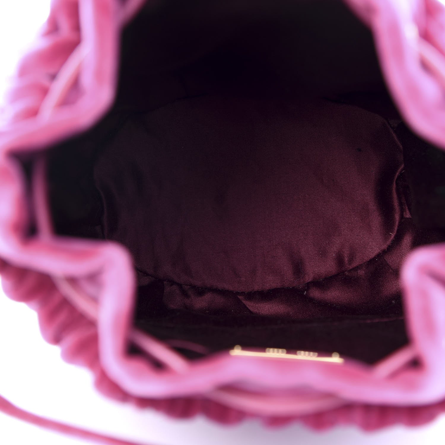 Miu Miu Velluto Matelasse Bucket Bag Bruyere 4 of 8