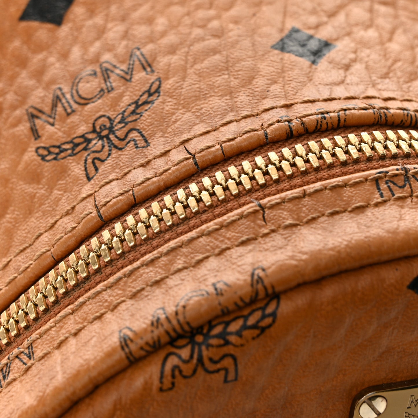 Visetos Side Stud Mini Stark Backpack Cognac