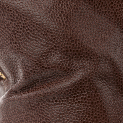 Chanel Caviar Large CC Shoulder Bag Brown 10 of 11