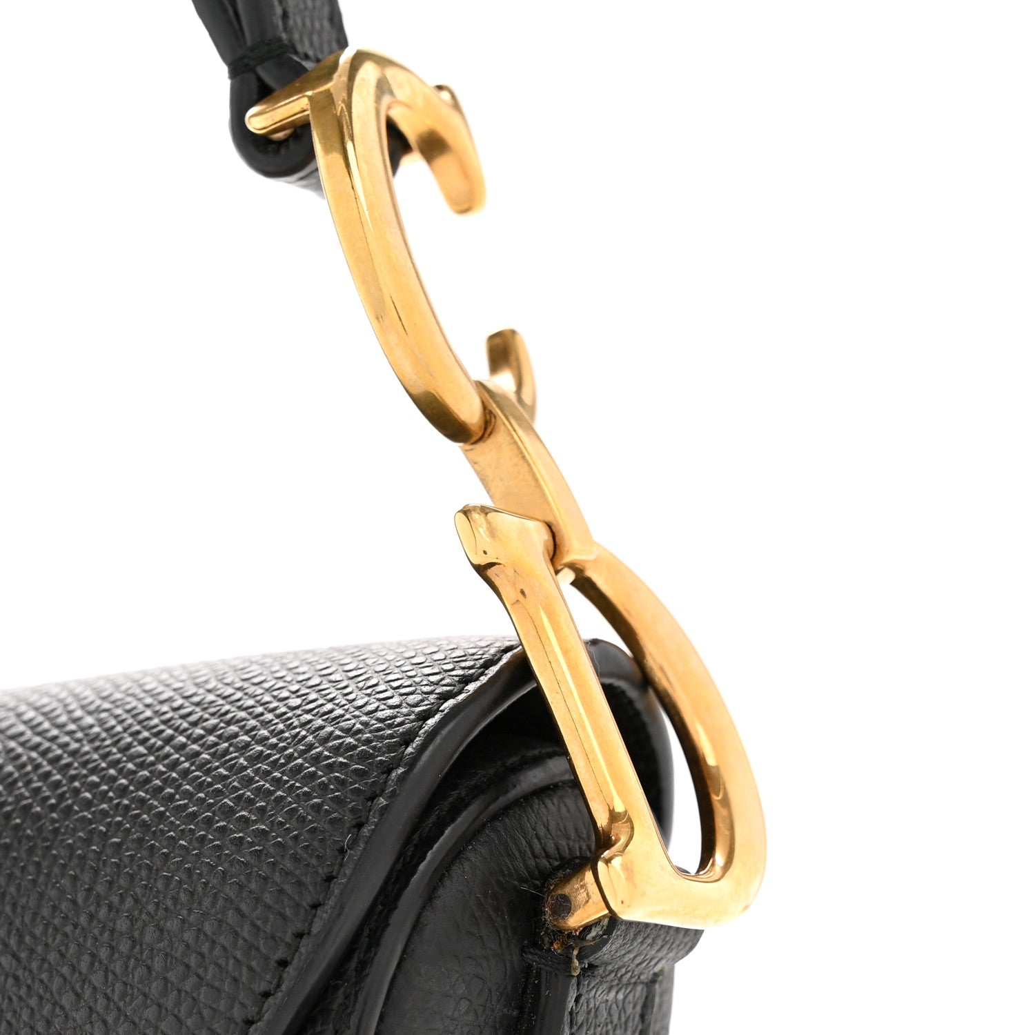 Christian Dior Grained Calfskin Mini Saddle Bag Black 13 of 14