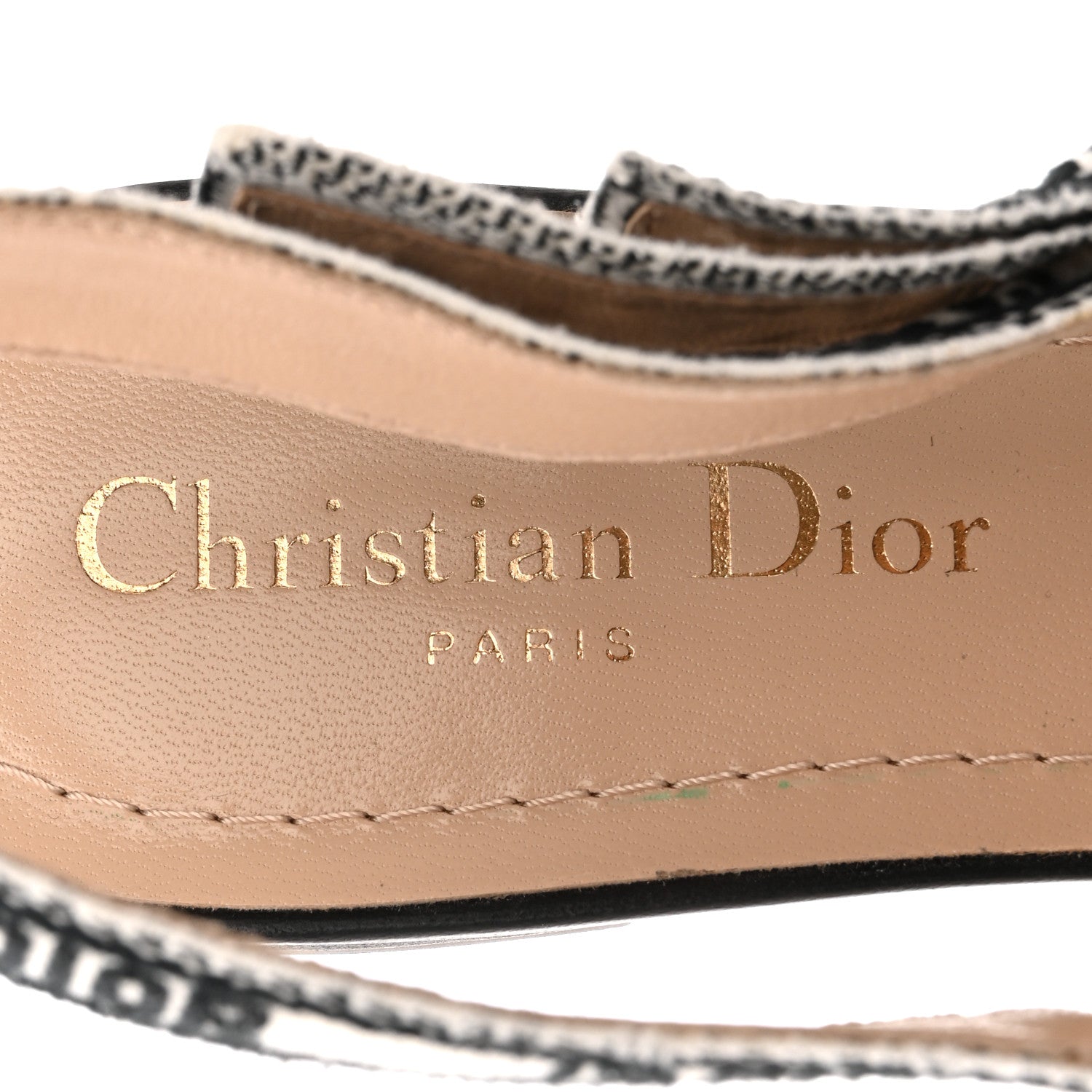 Christian Dior Canvas Embroidered Voyage Cotton Ribbon J'Adior Slingback Flats 39 Blue Multicolor 7 of 9