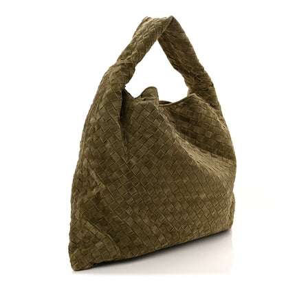 Bottega Veneta Suede Intrecciato Large Hop Mud 3 of 10