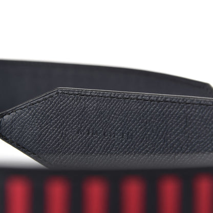 Hermes Epsom 40mm Mousquetons Tressage Shoulder Strap Bleu Indigo Rose Extreme Lime 5 of 6