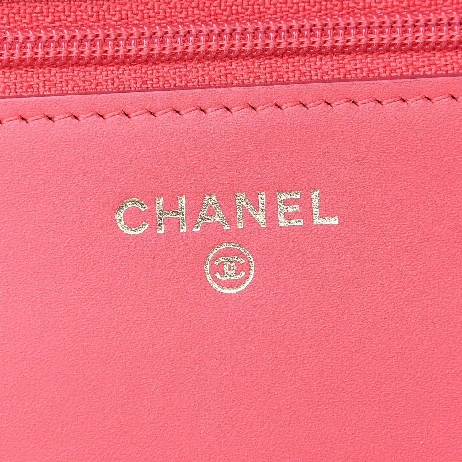 Chanel Caviar Timeless CC Wallet On Chain WOC Coral 6 of 9