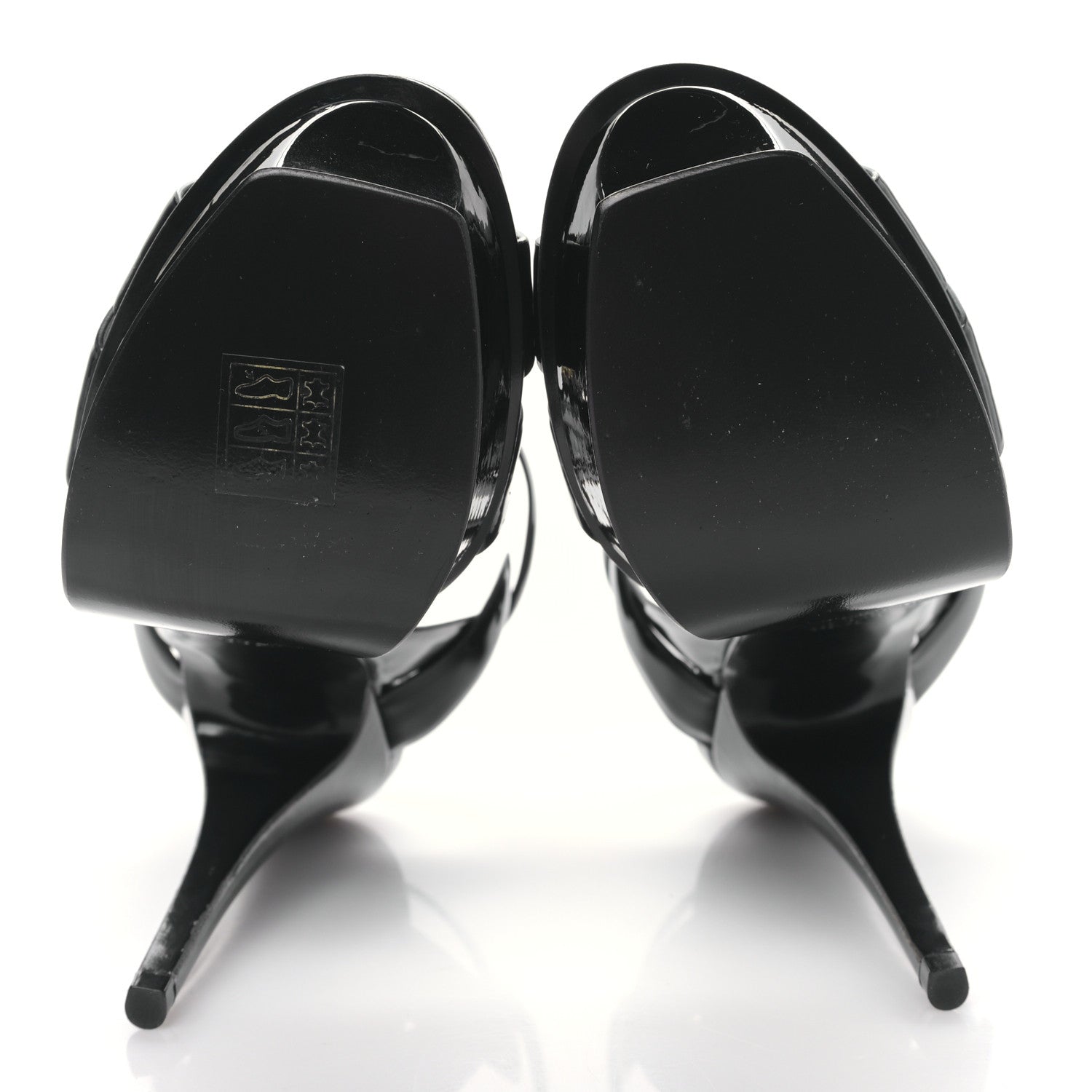 Saint Laurent Patent Tribute 105 Platform Sandals 35.5 Black 5 of 9