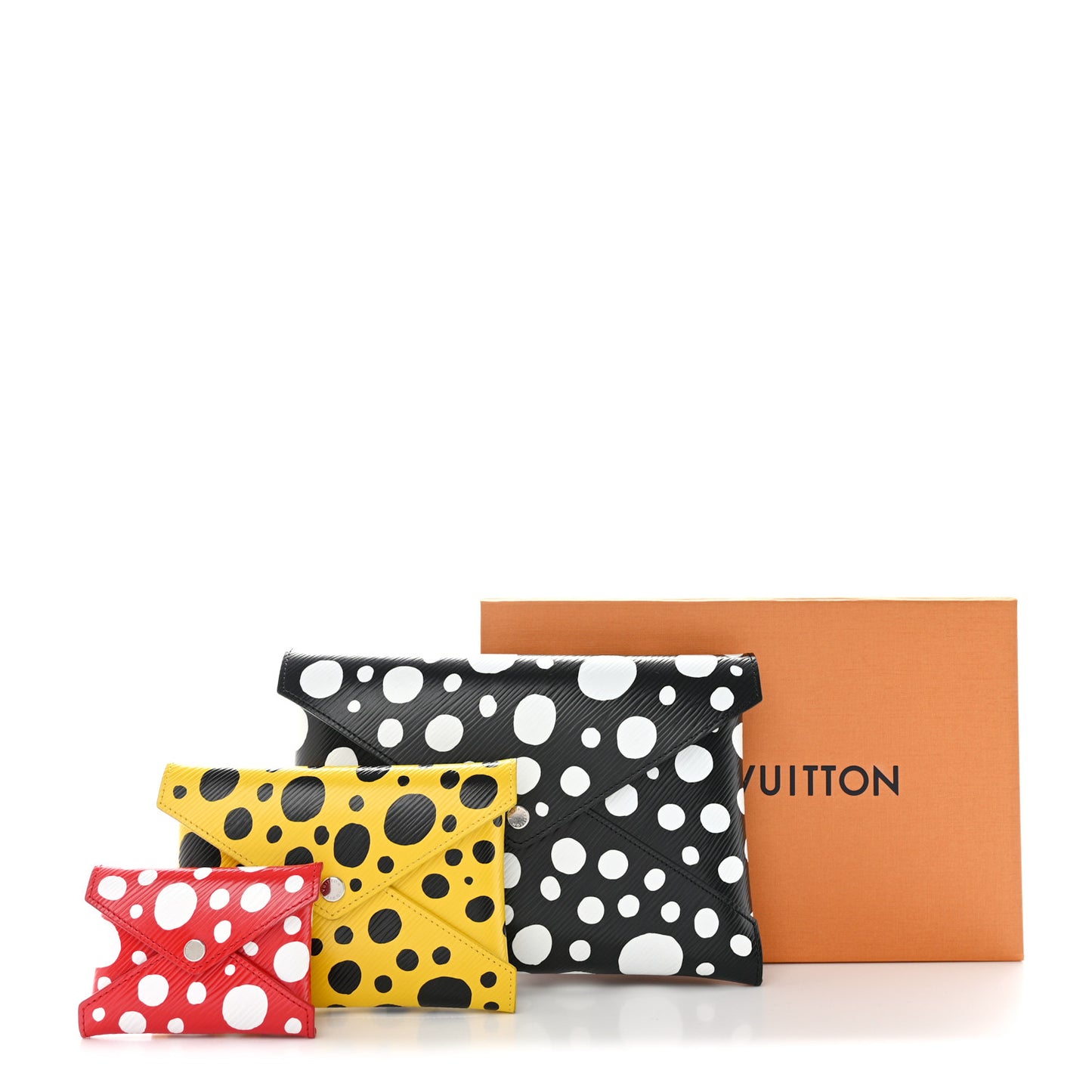 LV X YK Epi Kirigami Pochette Set Black Red Yellow