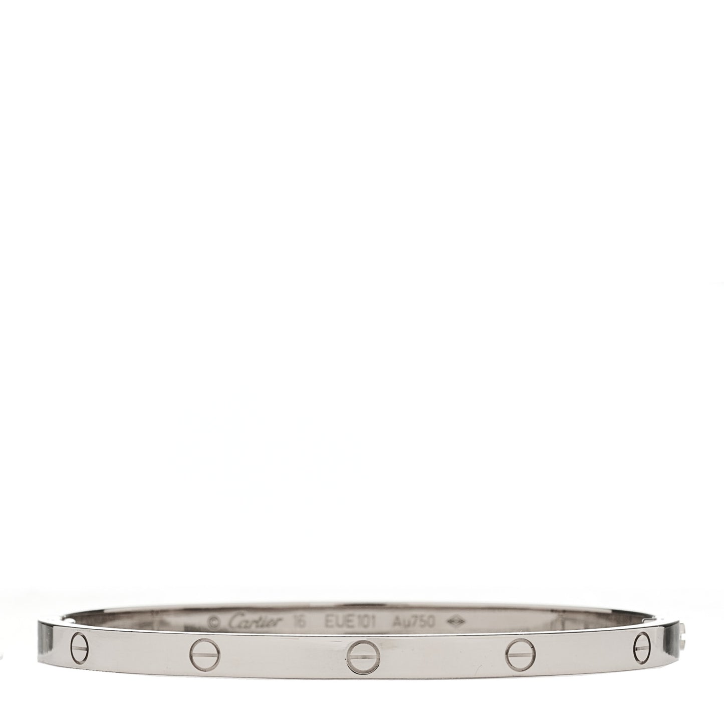 18K White Gold Small LOVE Bracelet 16