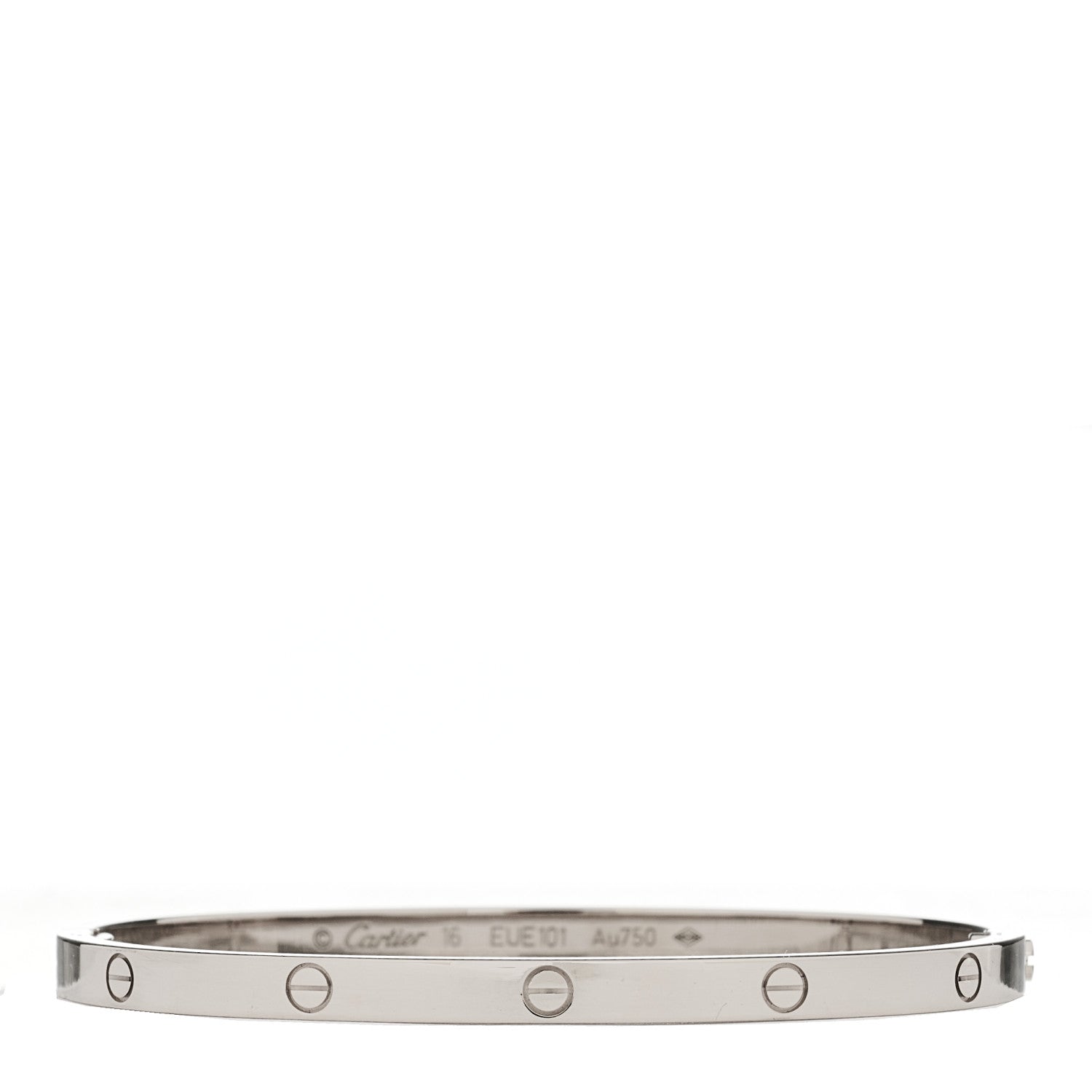 Cartier 18K White Gold Small LOVE Bracelet 16 2 of 7