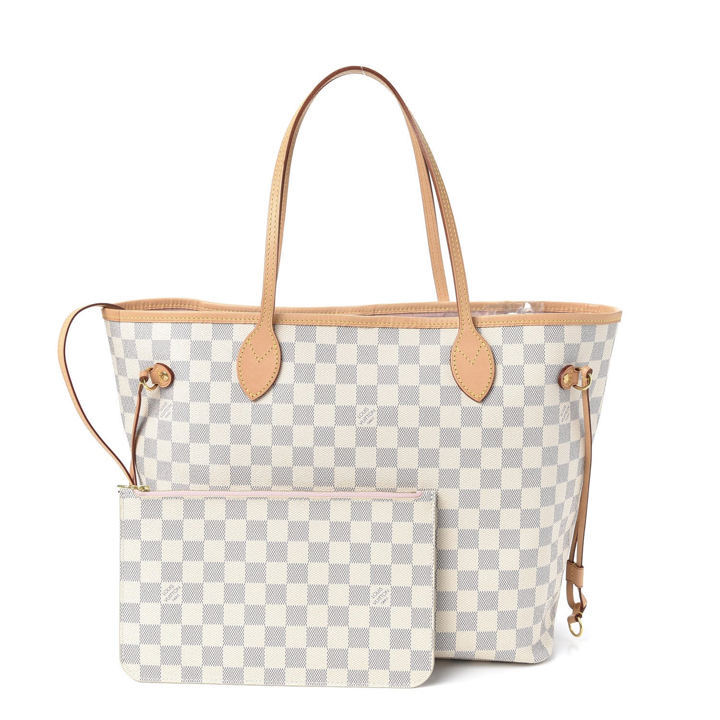Damier Azur Neo Neverfull MM Rose Ballerine