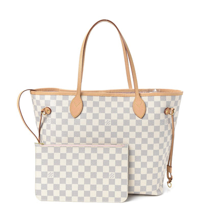 Louis Vuitton Damier Azur Neo Neverfull MM Rose Ballerine 1 of 8