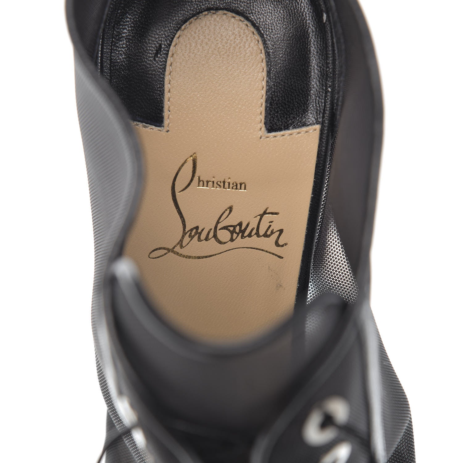 Christian Louboutin Rete Kid Open Ondessa 100 Peep Toe Booties 39 Black 6 of 10