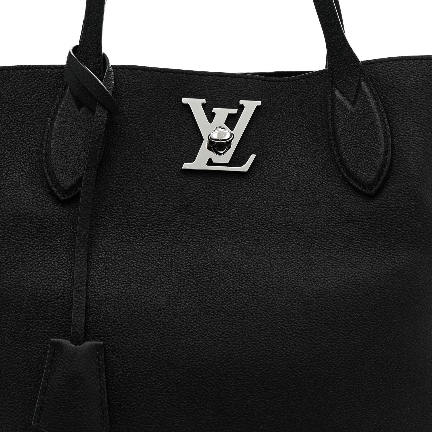 Louis Vuitton Calfskin Lockme Go Tote Black 7 of 9