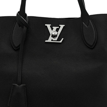 Louis Vuitton Calfskin Lockme Go Tote Black 7 of 9