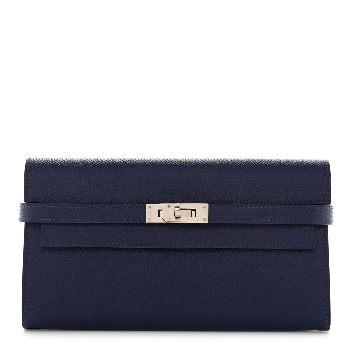Epsom Kelly Longue Wallet Bleu Saphir