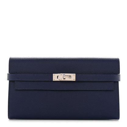 Hermes Epsom Kelly Longue Wallet Bleu Saphir 1 of 9