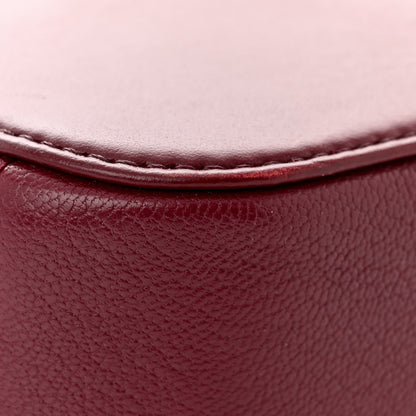 Chanel Shiny Calfskin Goatskin Quilted Small Coco Curve Vanity Burgundy 11 of 11