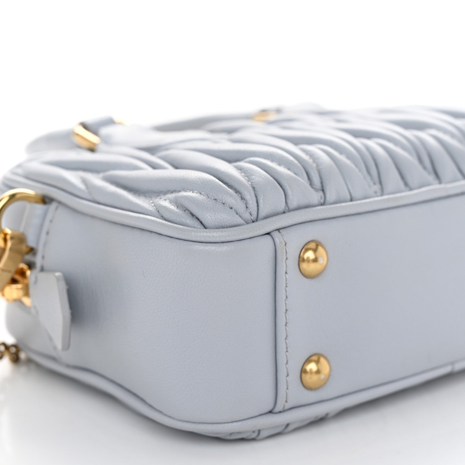 Miu Miu Nappa Matelasse Micro Arcadie Fiordaliso 9 of 10