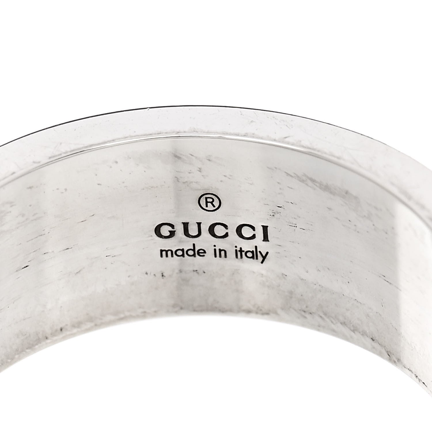 Gucci Sterling Silver GucciGhost Hamlet Skull Band Ring 63 10.5 4 of 7