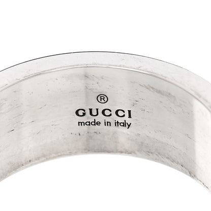 Gucci Sterling Silver GucciGhost Hamlet Skull Band Ring 63 10.5 4 of 7