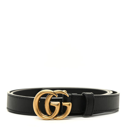 Gucci Calfskin Double G 20mm Belt 85 34 Black 1 of 7
