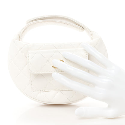 Chanel Caviar Quilted Polly Pocket Pouch Hobo White 2 of 11
