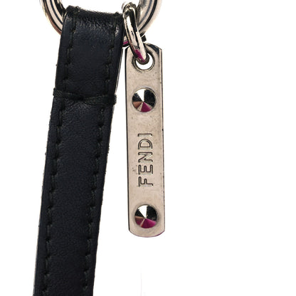 Fendi Fox Mink Goat Fur Oret Monster Bag Bug Charm Orchid Black 4 of 6