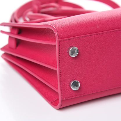 Saint Laurent Grained Calfskin Nano Sac De Jour Fuchsia 7 of 11
