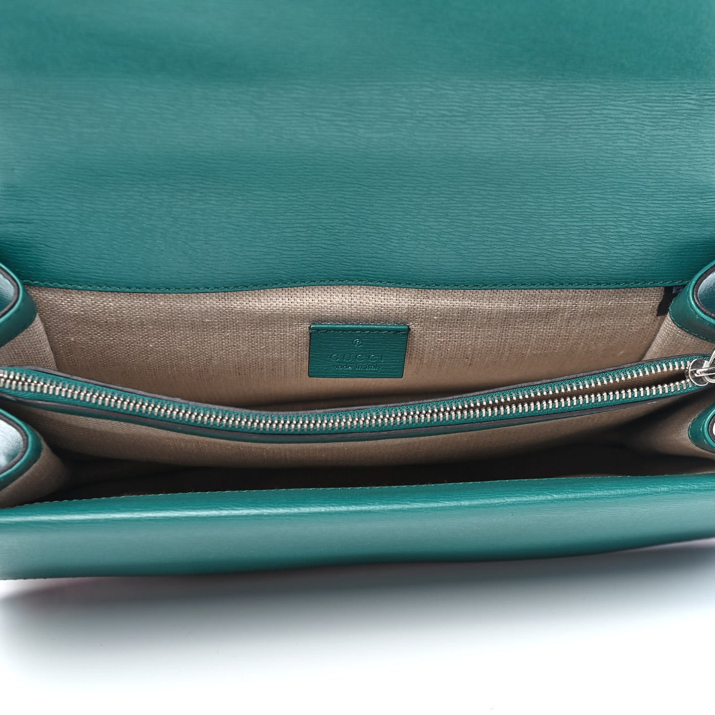 Calfskin Blooms Print Medium Dionysus Shoulder Bag Bright Emerald Multicolor