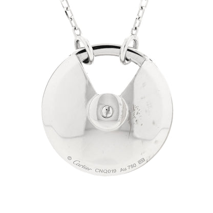 Cartier 18K White Gold Diamond SM Amulette de Cartier Pendant Necklace 7 of 7