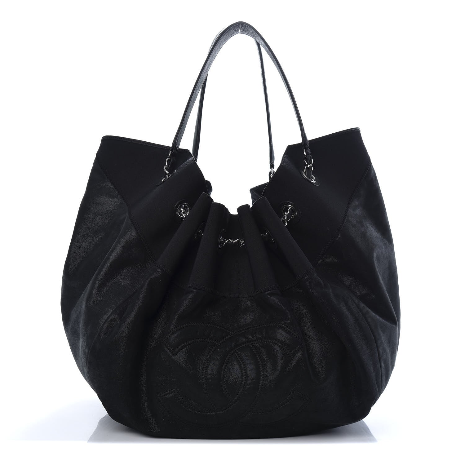 Chanel Iridescent Calfskin Large Stretch Spirit Cabas Black 1 of 8