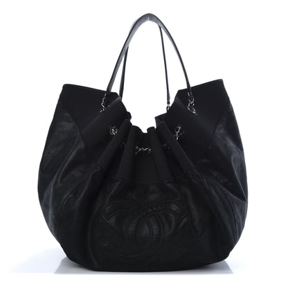 Chanel Iridescent Calfskin Large Stretch Spirit Cabas Black 1 of 8