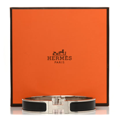 Hermes Matte Enamel Narrow Clic Clac HH Bracelet GM Black 6 of 6
