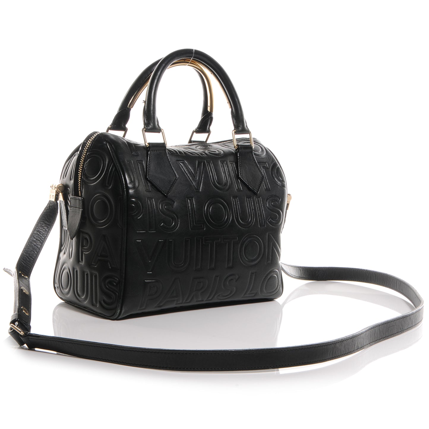 Calfskin Embossed Mini Cube Speedy Black