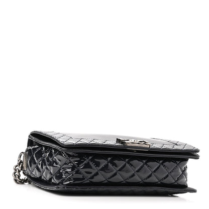 Chanel Patent New Medium Boy Reverso Flap Navy 4 of 10