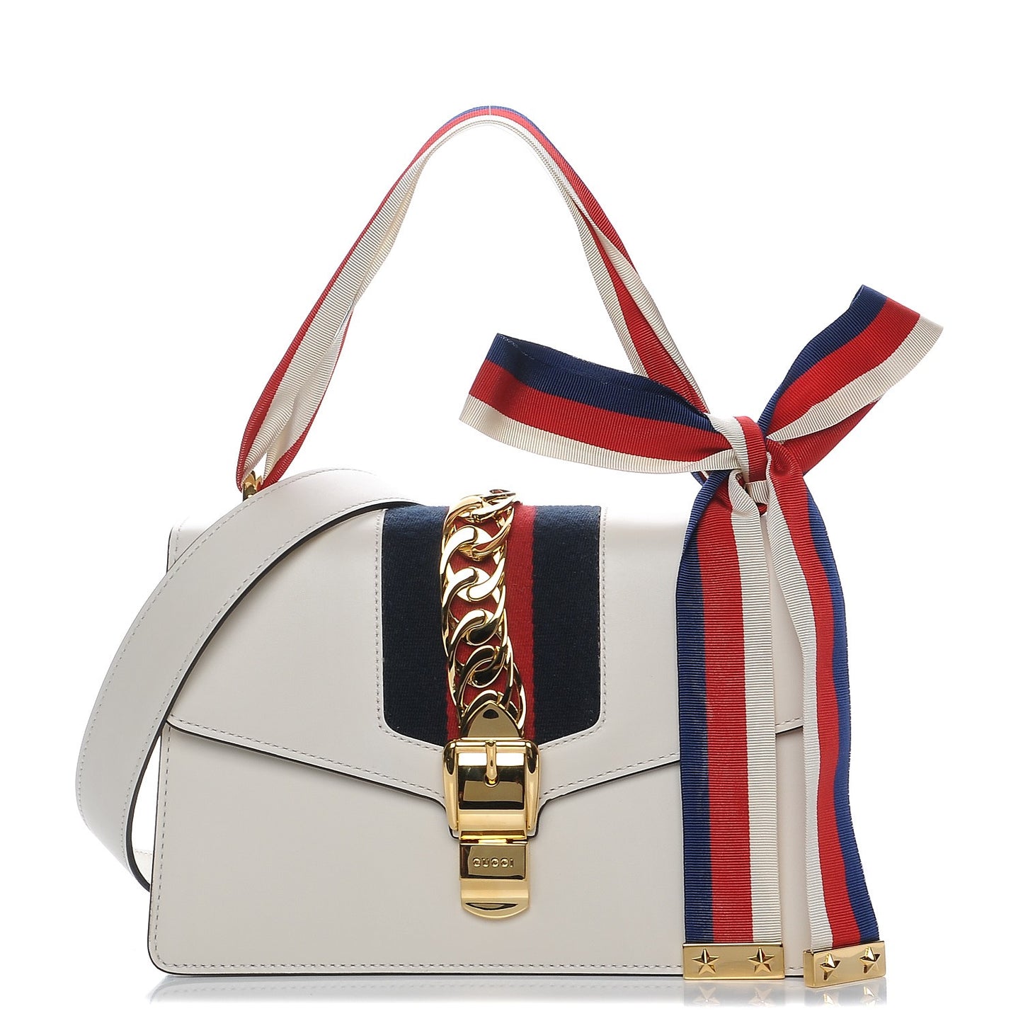 Calfskin Small Sylvie Shoulder Bag White
