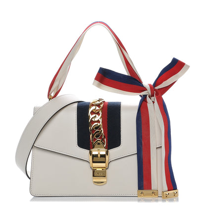 Gucci Calfskin Small Sylvie Shoulder Bag White 1 of 9