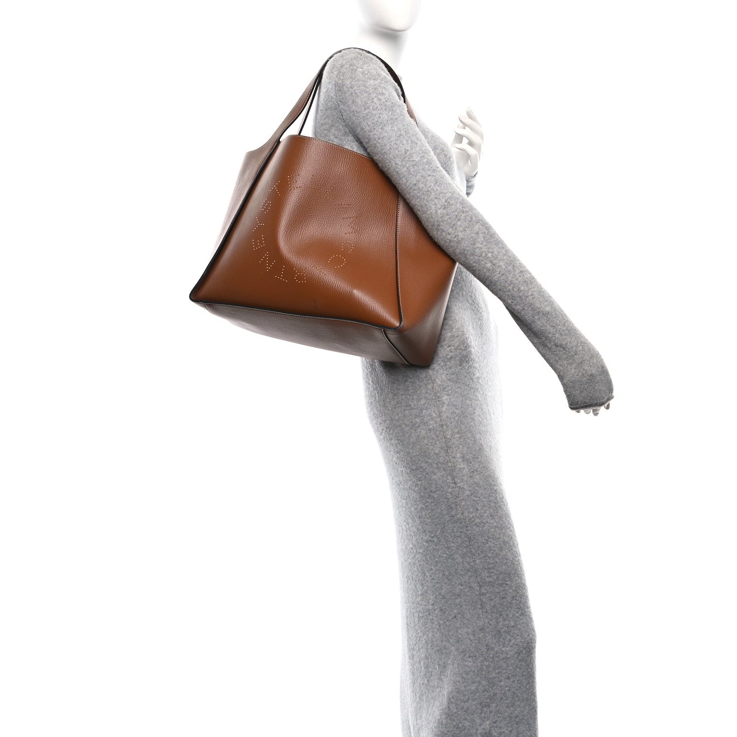 Stella McCartney Grainy Alter Mat Studded Logo Tote Pecan 2 of 11