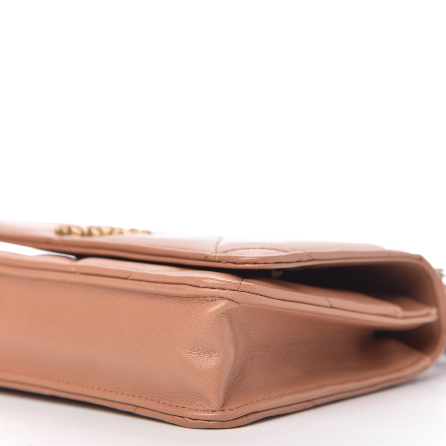 Chanel Lambskin Quilted Chanel 19 Wallet On Chain WOC Brown 7 of 12