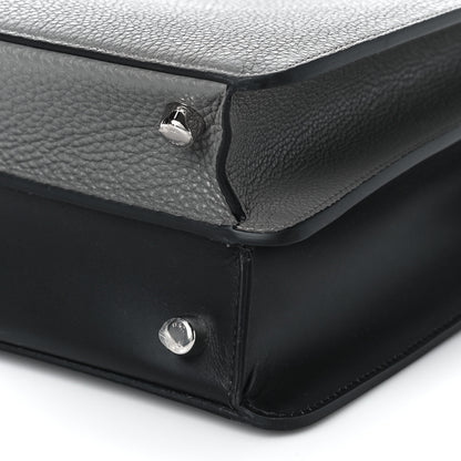 Fendi Cuoio Romano Vitello Cover Monochrome Medium Peekaboo I SEE U Satchel Argilla Black 8 of 8