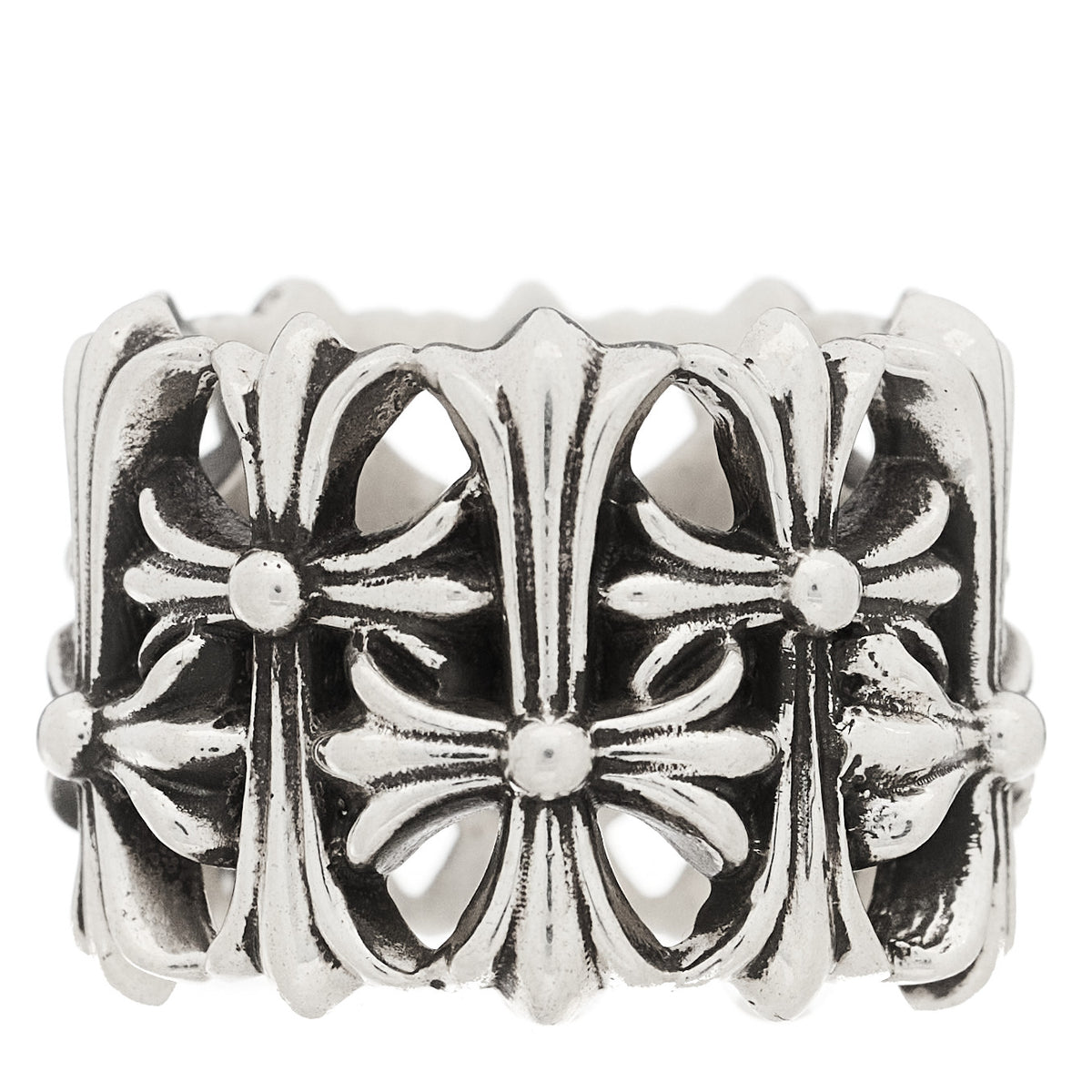 Sterling Silver Cemetery Cross Ring 54 6.75