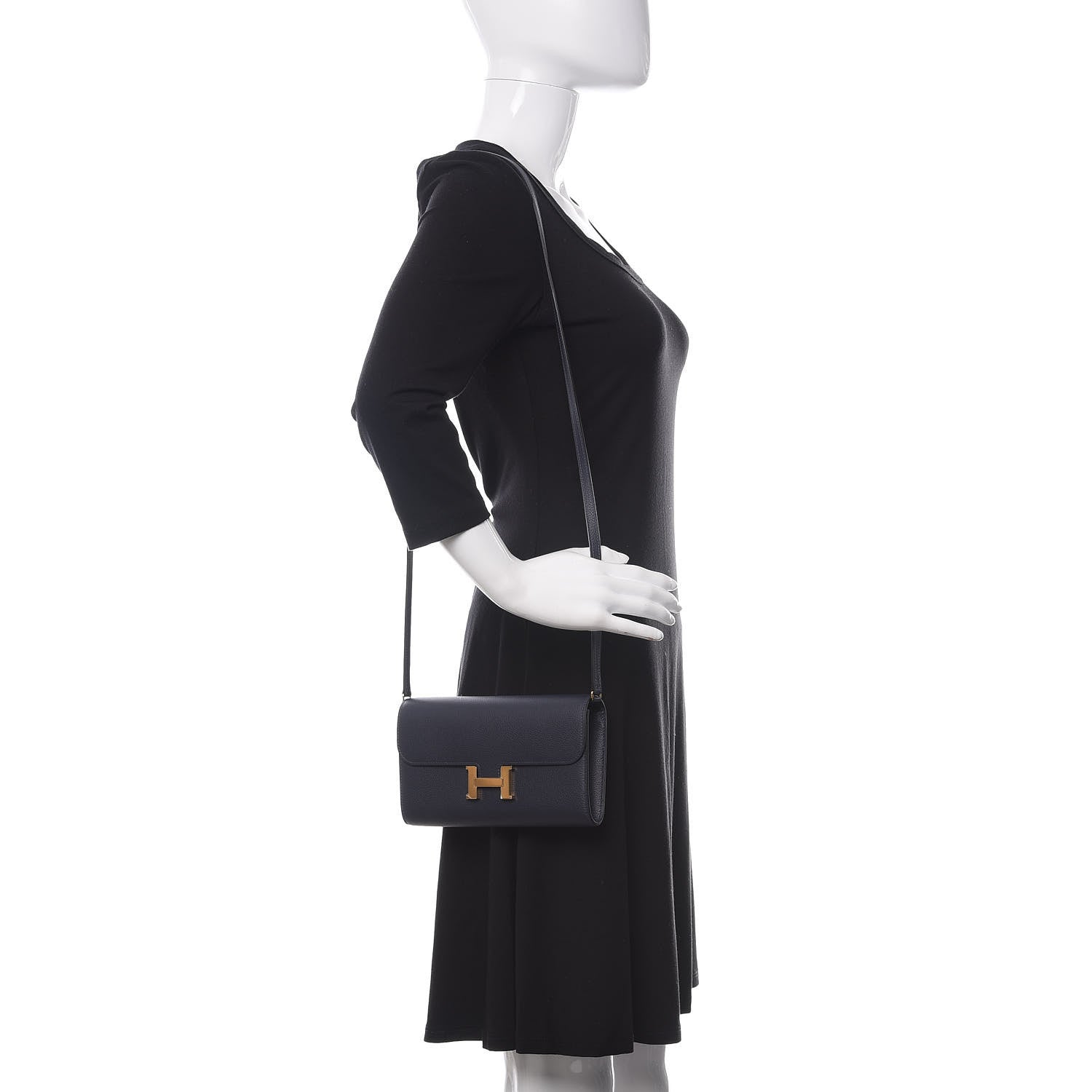 Hermes Evercolor Constance Wallet To Go Bleu Nuit 2 of 10